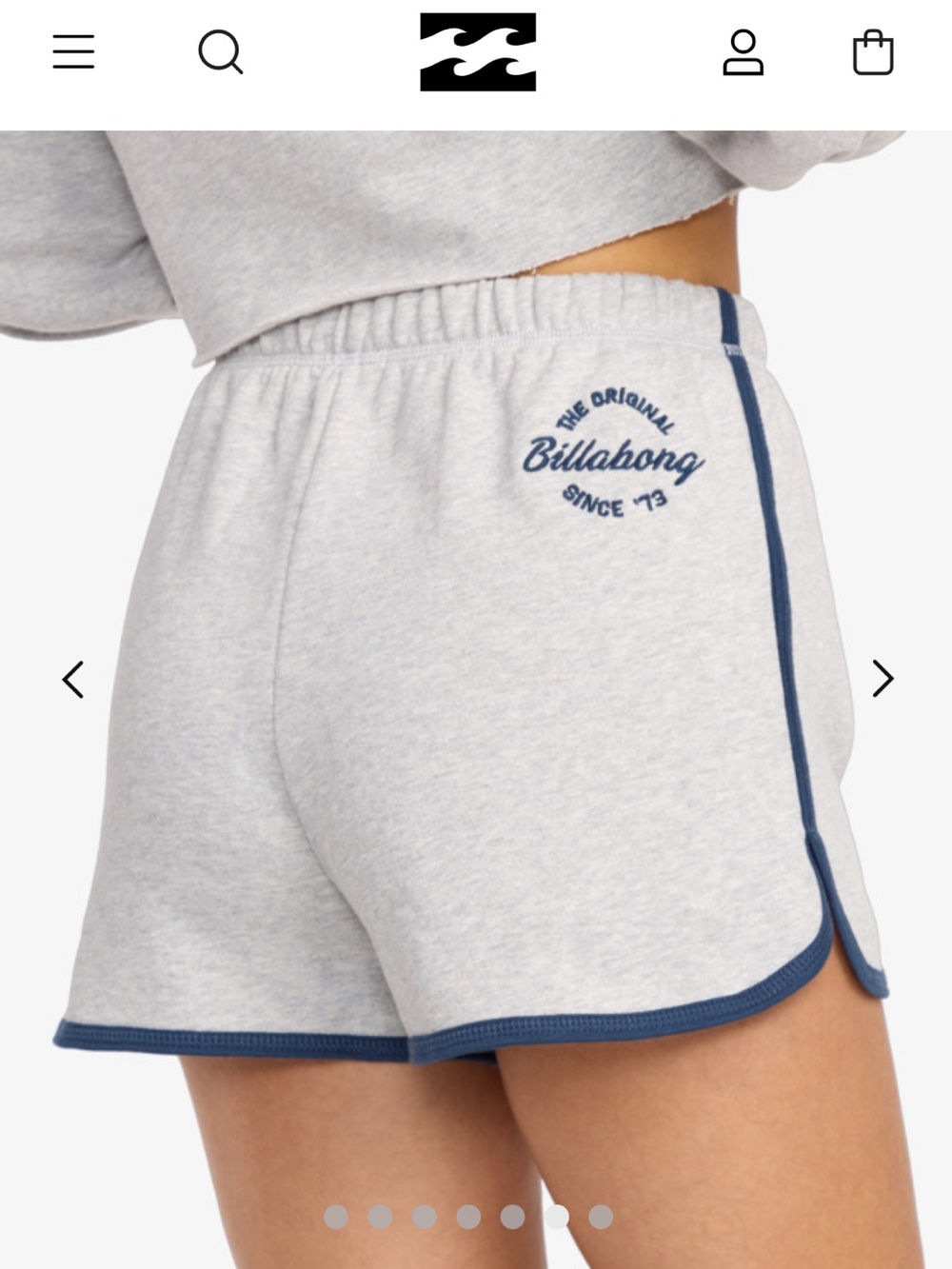 Billabong Triple Palms Dolphin Shorts Sz M Sweat shorts Heather Grey Pull On